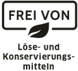 Frei von Löse- und Konservierungsmitteln