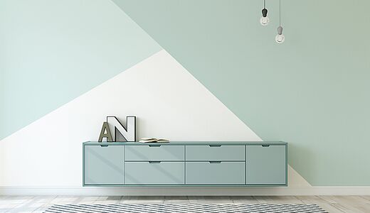 Mint als Wandfarbe: ein erfrischender Blickfang