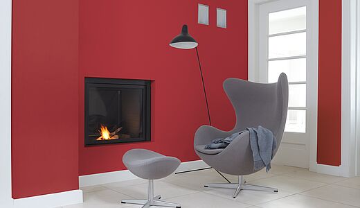 Kraftvolles Schwedenrot als Wandfarbe