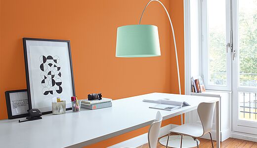 Wandfarbe Orange: sommerlich und warm