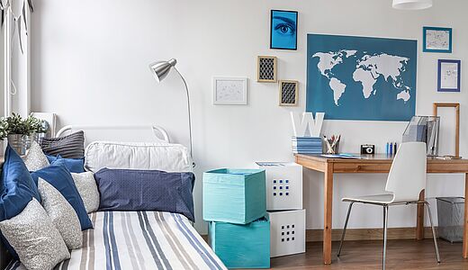 Die passenden Wandfarben und Farbgestaltung für das Jugendzimmer