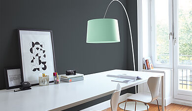 Die richtige Wandfarbe im Arbeitszimmer - Alpina Farben