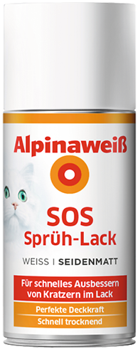 Alpinaweiss Sprüh-Lack Weiss Seidenmatt & Glänzend