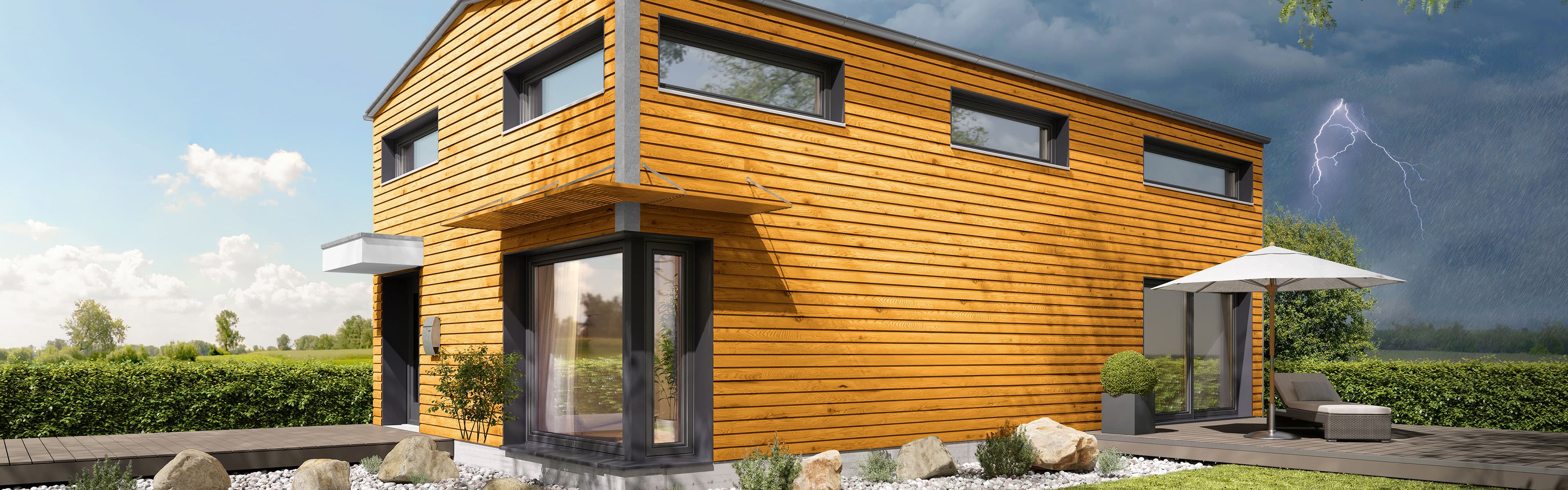 Premium Holz-Lasur für außen - Seidenmatter, intensiver Wetter- und UV-Schutz für Holzobjekte im Außenbereich mit bis zu 8 Jahren Wetterschutz